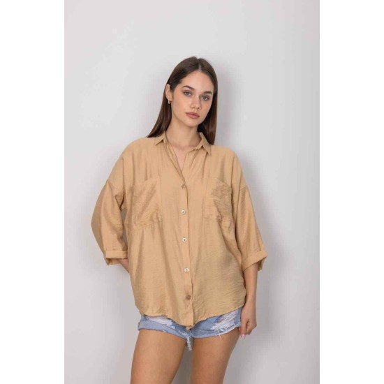 182150 бежевый РУБАШКА