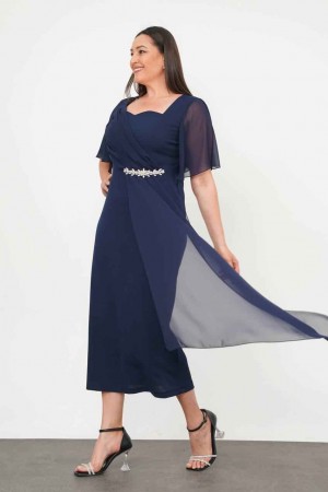 182162 LACİVERT ELBİSE