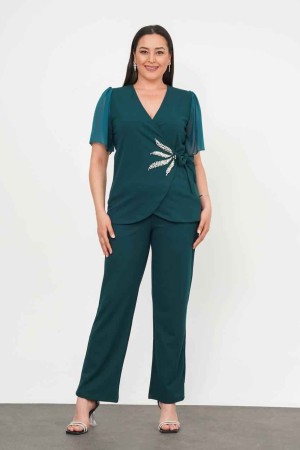 182166 ZÜMRÜT YEŞİL PANTOLON TAKIM