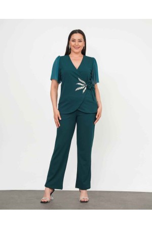 182166 ZÜMRÜT YEŞİL PANTOLON TAKIM
