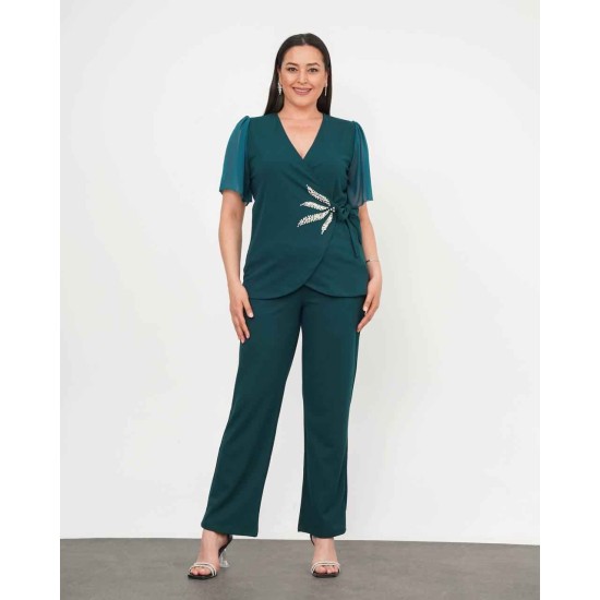 182166 ZÜMRÜT YEŞİL PANTOLON TAKIM