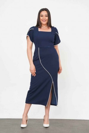 182175 LACİVERT ELBİSE