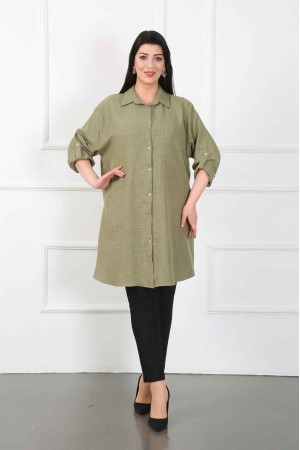 182208 TOPTAN HAKİ TUNİK