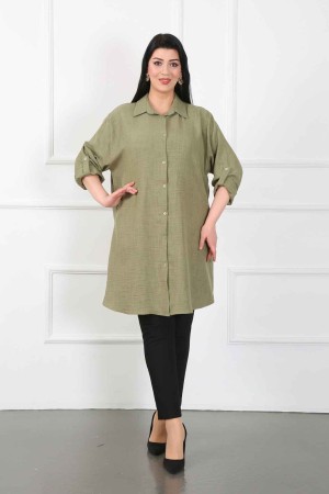 182208 TOPTAN HAKİ TUNİK