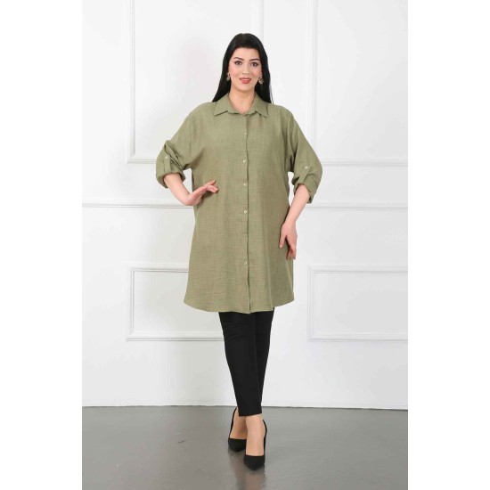 182208 TOPTAN HAKİ TUNİK