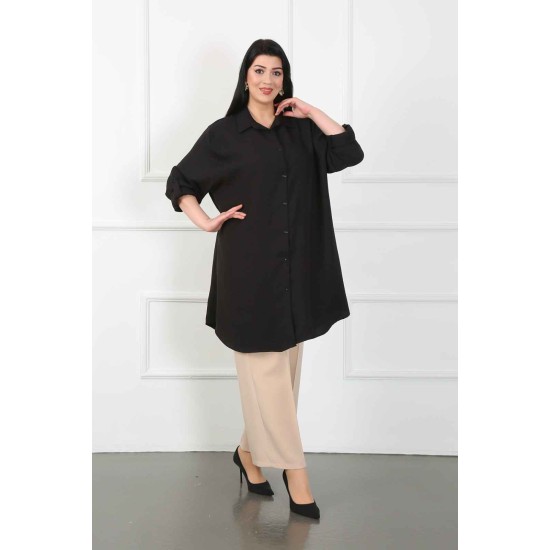 182214 TOPTAN SİYAH TUNİK