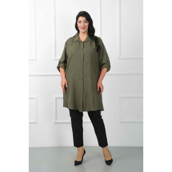 182215 TOPTAN HAKİ TUNİK