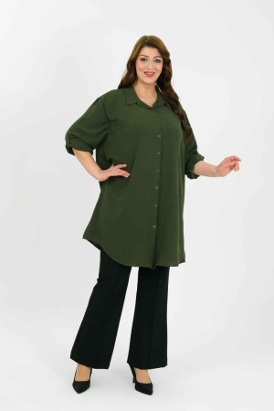 182219 TOPTAN HAKİ TUNİK