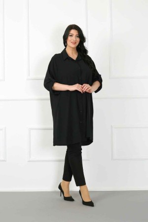 182220 TOPTAN SİYAH TUNİK
