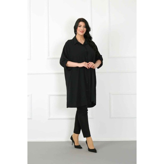182220 TOPTAN SİYAH TUNİK