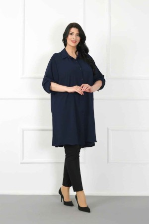 182221 TOPTAN LACİVERT TUNİK