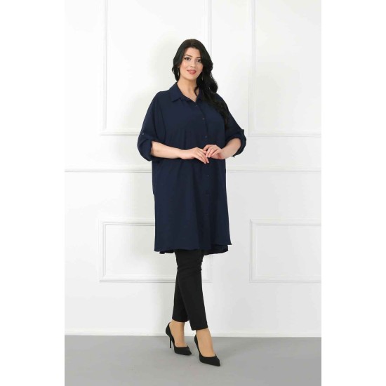 182221 TOPTAN LACİVERT TUNİK