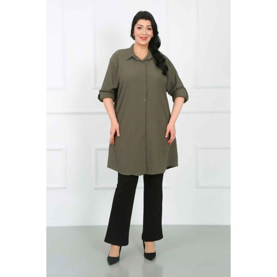 182224 TOPTAN HAKİ TUNİK