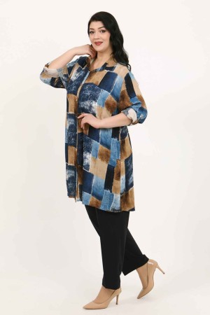 182345 TOPTAN DESENLİ TUNİK