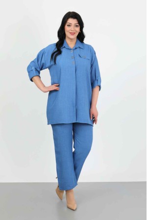 182386 TOPTAN MAVİ PANTOLON TAKIM