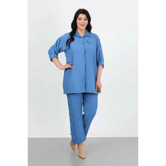 182386 TOPTAN MAVİ PANTOLON TAKIM