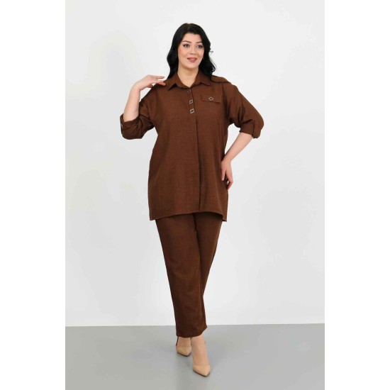 182389 TOPTAN KAHVE PANTOLON TAKIM