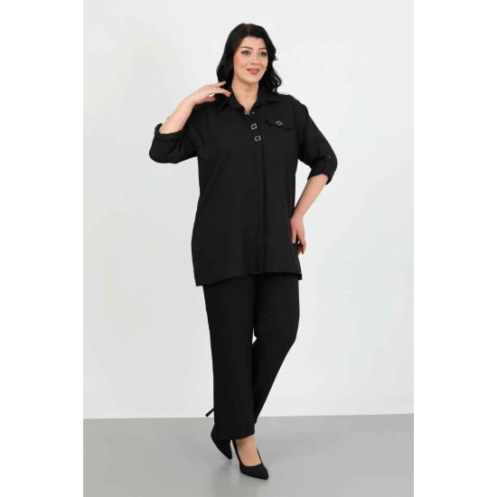 182391 TOPTAN SİYAH PANTOLON TAKIM