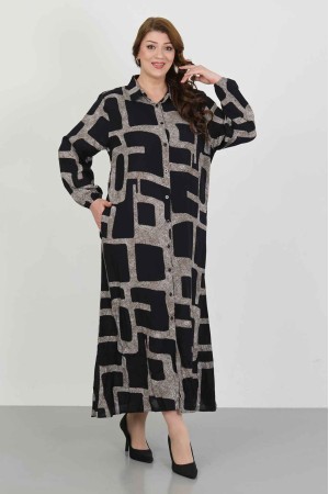 182395 TOPTAN DESENLİ ELBİSE