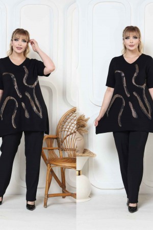 182411 TOPTAN SİYAH TUNİK