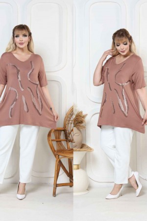 182412 TOPTAN VİZON TUNİK