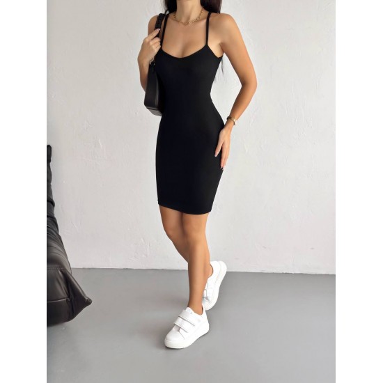 182448 TOPTAN SİYAH ELBİSE