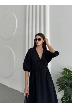 182458 TOPTAN SİYAH ELBİSE