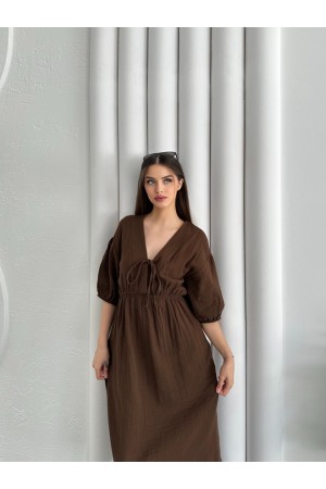 182460 TOPTAN KAHVE ELBİSE