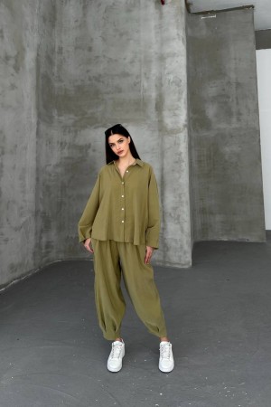 182462 TOPTAN HAKİ PANTOLON TAKIM