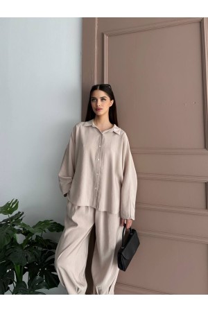 182463 TOPTAN BEJ PANTOLON TAKIM