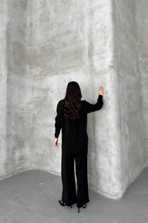 182466 TOPTAN SİYAH PANTOLON TAKIM