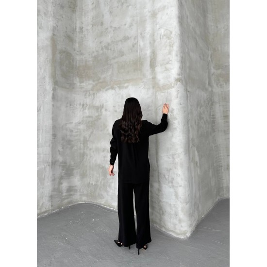 182466 TOPTAN SİYAH PANTOLON TAKIM