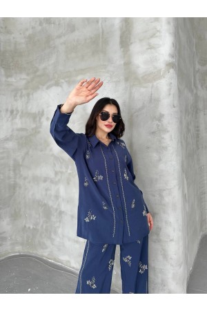 182467 TOPTAN LACİVERT PANTOLON TAKIM