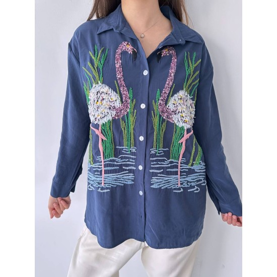 182476 indi̇go SHIRT