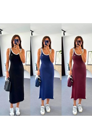 182487 TOPTAN LACİVERT ELBİSE