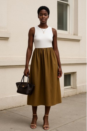 182494 TOPTAN KAHVE ELBİSE