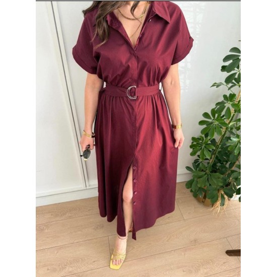 182496 burgundy DRESS