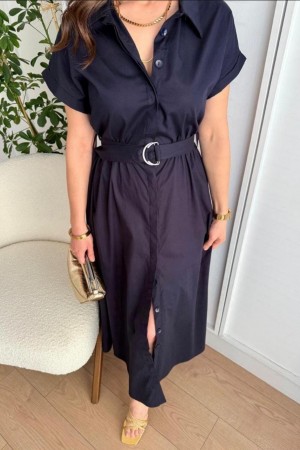 182497 Navy blue DRESS