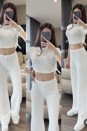 182504 TOPTAN BEYAZ PANTOLON TAKIM