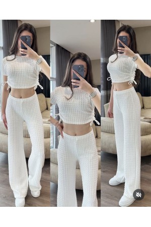 182504 TOPTAN BEYAZ PANTOLON TAKIM