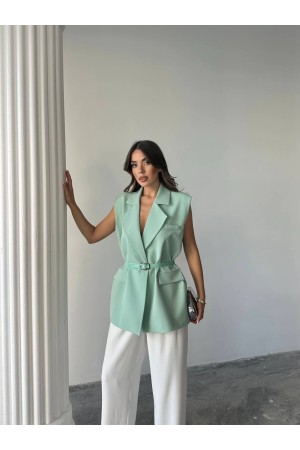 182602 TOPTAN SU YEŞİL YELEK