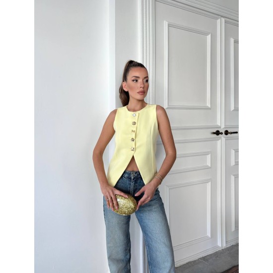 182606 yellow WAISTCOAT