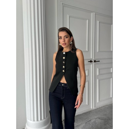 182610 TOPTAN SİYAH YELEK