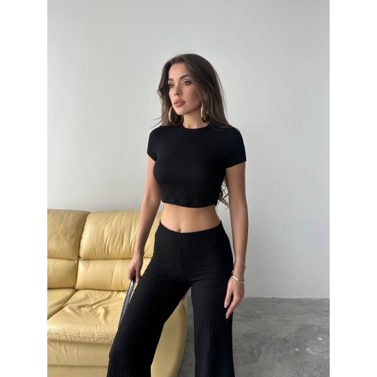 182611 TOPTAN SİYAH PANTOLON TAKIM