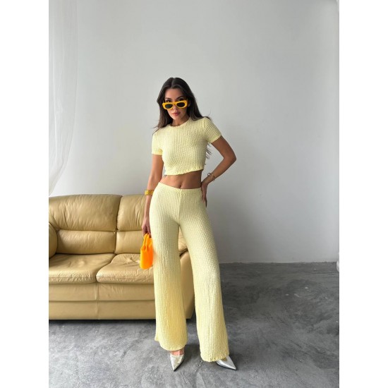 182612 TOPTAN SARI PANTOLON TAKIM