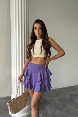 182615 lilac SHORT SKIRT