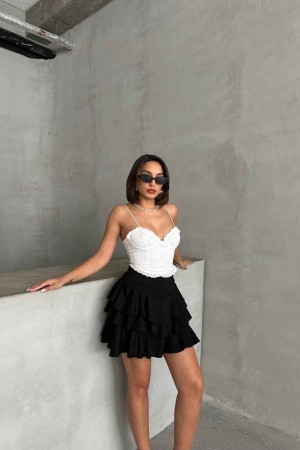 182617 black SHORT SKIRT