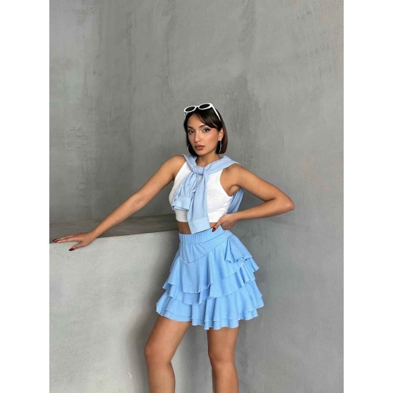 182618 bebe blue SHORT SKIRT