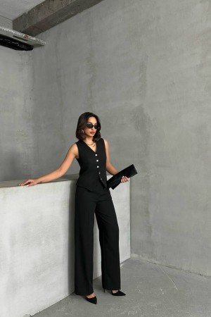 182619 TOPTAN SİYAH YELEK