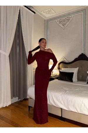 182632 TOPTAN BORDO ABİYE